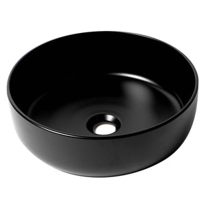 ALFI Brand ABC907-BM Black Matte 15" Modern Round Above-Mount Ceramic Sink