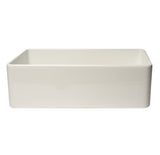 ALFI Brand ABF3318S 33" White Thin Wall Single Bowl Smooth Apron Fireclay Kitchen Farm Sink