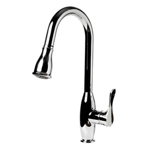 ALFI Brand ABKF3783-PC Polished Chrome Traditional Gooseneck Pull Down Kitchen Faucet