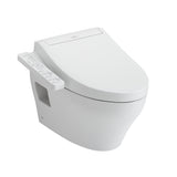 TOTO CWT4283074CMFG#MS Washlet+ EP Wall-Hung Toilet and Washlet C2 Bidet Seat and DuoFit In-Wall Tank System