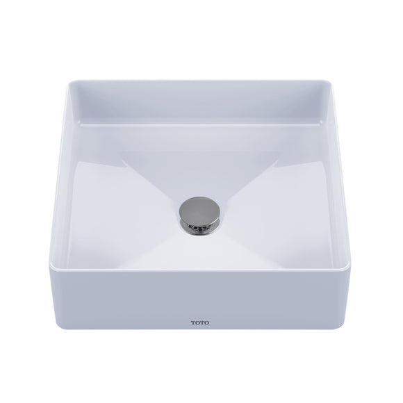 TOTO Arvina Square Vessel Fireclay Bathroom Sink, Cotton White, SKU: LT574#01