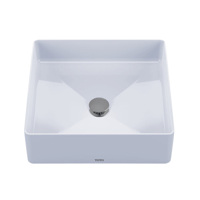 TOTO Arvina Square Vessel Fireclay Bathroom Sink, Cotton White, SKU: LT574#01