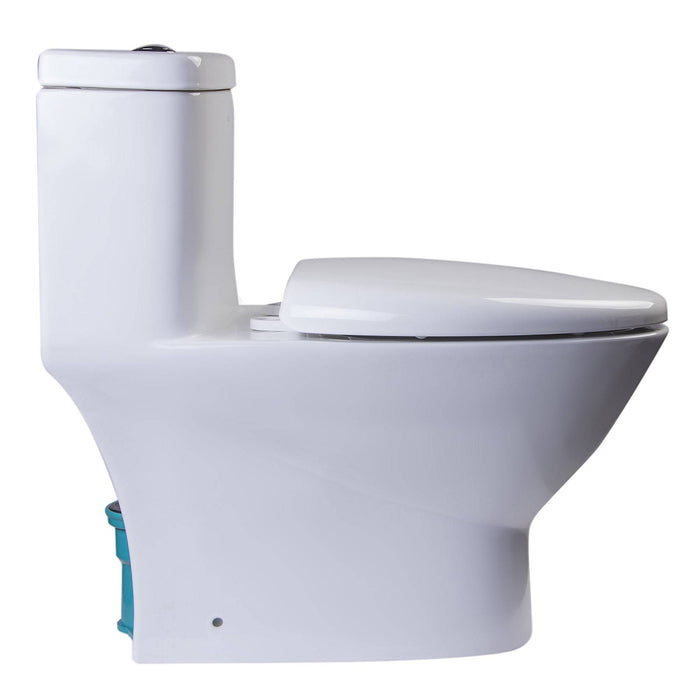 Eago TB346 Modern Dual Flush One Piece High Efficiency Low Flush Ceramic Toilet