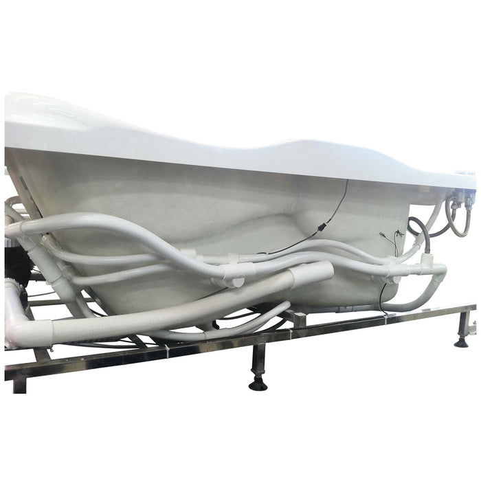 EAGO AM124ETL-L 6 ft Left Corner Acrylic White Whirlpool Bathtub for Two