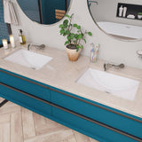 EAGO BC227 White Ceramic 22" x 15" Undermount Rectangular Bathroom Sink