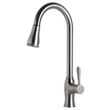 ALFI AB2043-BSS Traditional Solid Brushed Stainless Steel Pull Down Faucet