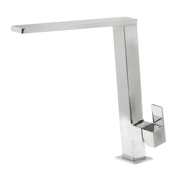 ALFI Brand AB2047-PSS Square Modern Polished Stainless Steel Kitchen Faucet
