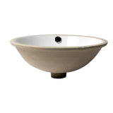 ALFI Brand ABC601 White Modern 17" Round Undermount Ceramic Sink