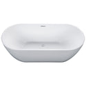 ALFI Brand AB8839 67 inch White Oval Acrylic Free Standing Soaking Bathtub