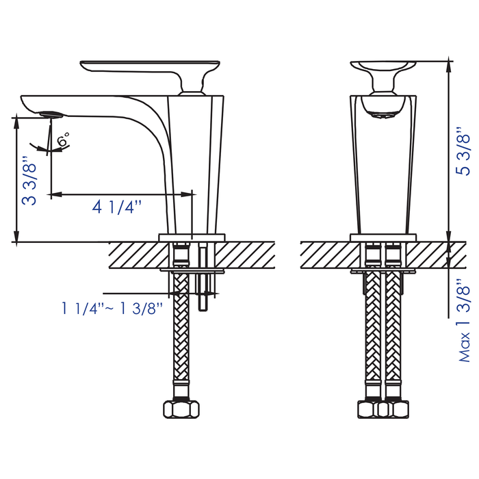 ALFI Brand AB1779-PC Polished Chrome Single Hole Modern Bathroom Faucet