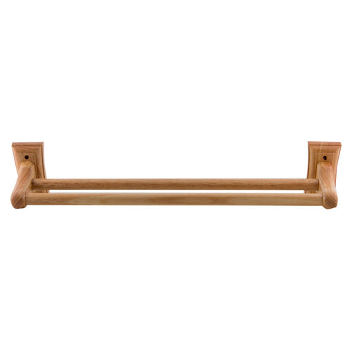 ALFI Brand AB5505 24" Double Rack Wooden Towel Bar Bathroom Accessory