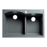 ALFI Brand AB3320DI-T Titanium 33" 2x Bowl Drop-in Granite Comp Kitchen Sink