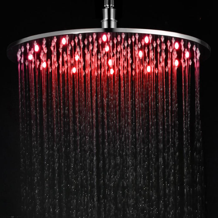 ALFI Brand LED16R-PC Polished Chrome 16" Round Multi Color LED Rain Shower Head