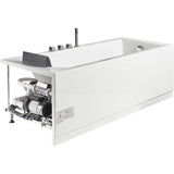 EAGO AM154ETL-R6 6 ft Acrylic White Rectangular Whirlpool Bathtub with Fixtures
