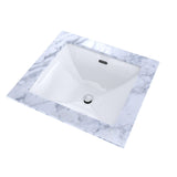 TOTO LT624G#01 Legato Rectangular Undermount Bathroom Sink with CeFiONtect, Cotton White