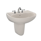 TOTO LHT241.4G#12 Supreme Oval Wall-Mount Bathroom Sink with Shroud for 4" Center Faucets