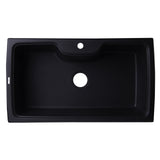 ALFI AB3520DI-BLA Black 35" Drop-In Single Bowl Granite Composite Kitchen Sink