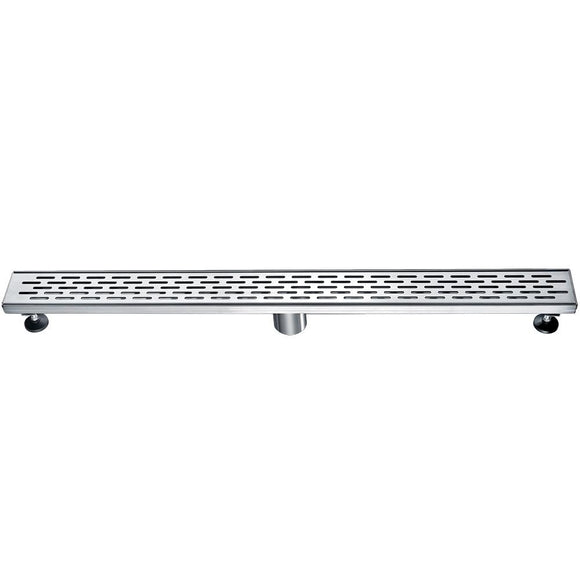 ALFI ABLD32C 32" Modern Stainless Steel Linear Shower Drain with Groove Holes