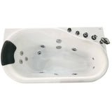 EAGO AM175-R 5' White Acrylic Corner Whirlpool Bathtub - Drain on Right