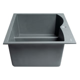 ALFI Brand AB3320DI-T Titanium 33" 2x Bowl Drop-in Granite Comp Kitchen Sink
