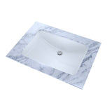 TOTO LT540G#01 21-1/4" x 14-3/8" Large Rectangular Undermount Bathroom Sink with CeFiONtect, Cotton White