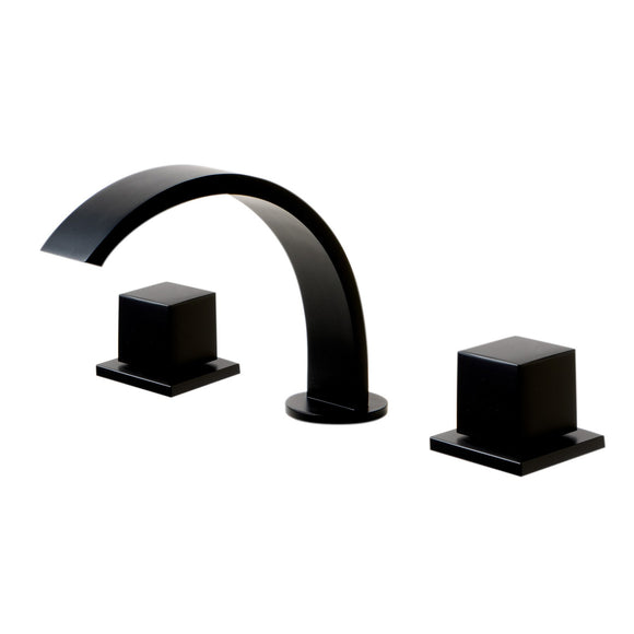 ALFI Brand AB1326-BM Black Matte Widespread Modern Bathroom Faucet
