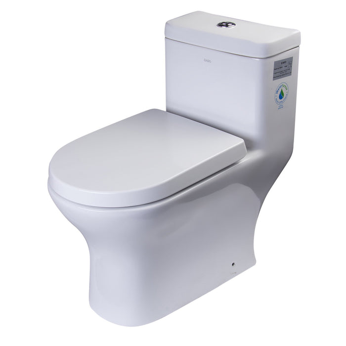 Eago TB353 Dual Flush One Piece High Efficiency Low Flush Ceramic Toilet