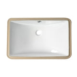 ALFI Brand ABC603 White Modern 24" Rectangular Undermount Ceramic Sink