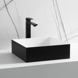 ALFI Brand ABRS14SBM Black Matte 14" Square Solid Surface Resin Sink