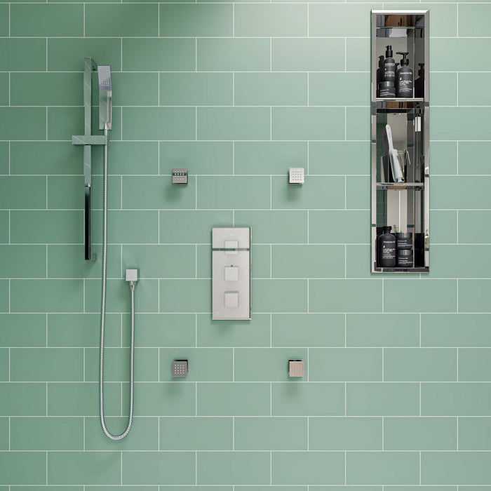 ALFI ABN0836-PSS 8 x 36 Polished Stainless Steel Vertical Triple Shelf Bath Shower Niche