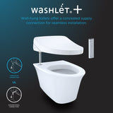 TOTO CWT4283074CMFG#MS Washlet+ EP Wall-Hung Toilet and Washlet C2 Bidet Seat and DuoFit In-Wall Tank System