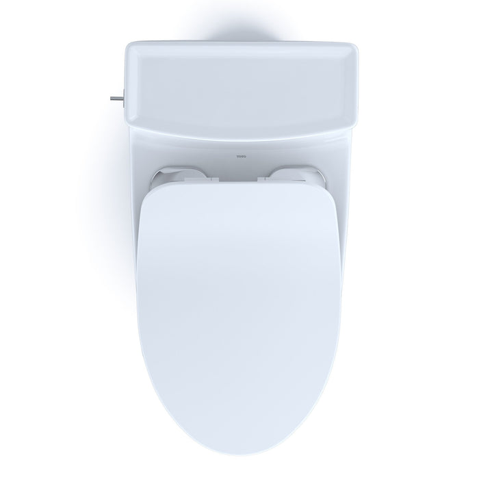 TOTO MS624234CEFG#01 Legato One-Piece Elongated 1.28 GPF Toilet with CeFiONtect and SoftClose Seat, WASHLET+ Ready, Cotton White