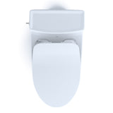 TOTO MS624234CEFG#01 Legato One-Piece Elongated 1.28 GPF Toilet with CeFiONtect and SoftClose Seat, WASHLET+ Ready, Cotton White