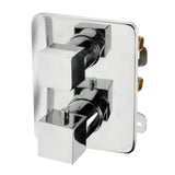 ALFI Brand AB2830-PC Polished Chrome 2 Way Thermostatic Square Shower Set