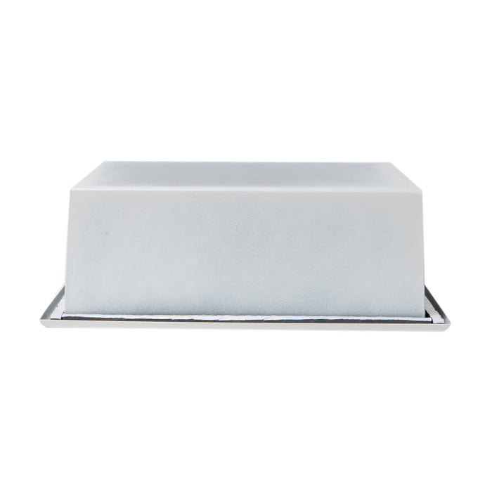 ALFI Brand 12" x 12" White Matte Stainless Steel Square Single Shelf Bath Shower Niche