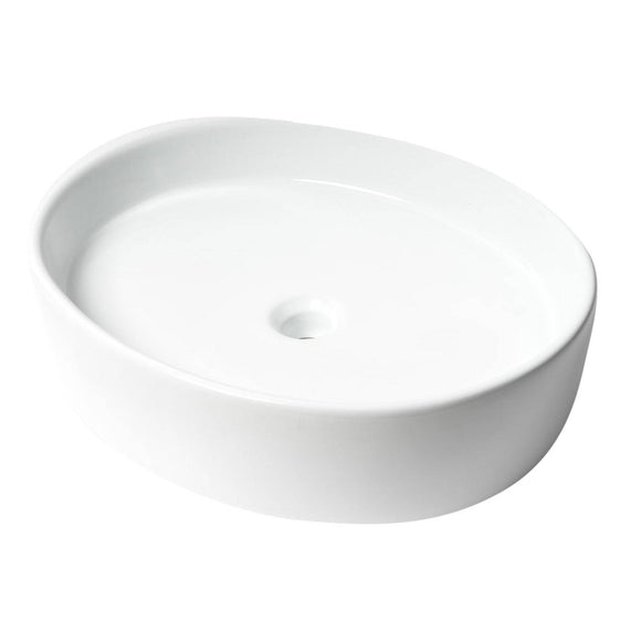 ALFI Brand ABC911 White Modern 22" Oval Above-Mount Ceramic Sink