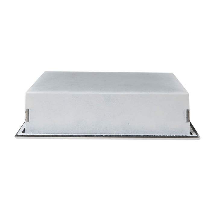 ALFI Brand 16" x 16" White Matte Stainless Steel Square Single Shelf Bath Shower Niche