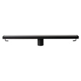 ALFI Brand ABLD24B-BM 24" Black Matte Stainless Steel Linear Shower Drain with Solid Cover