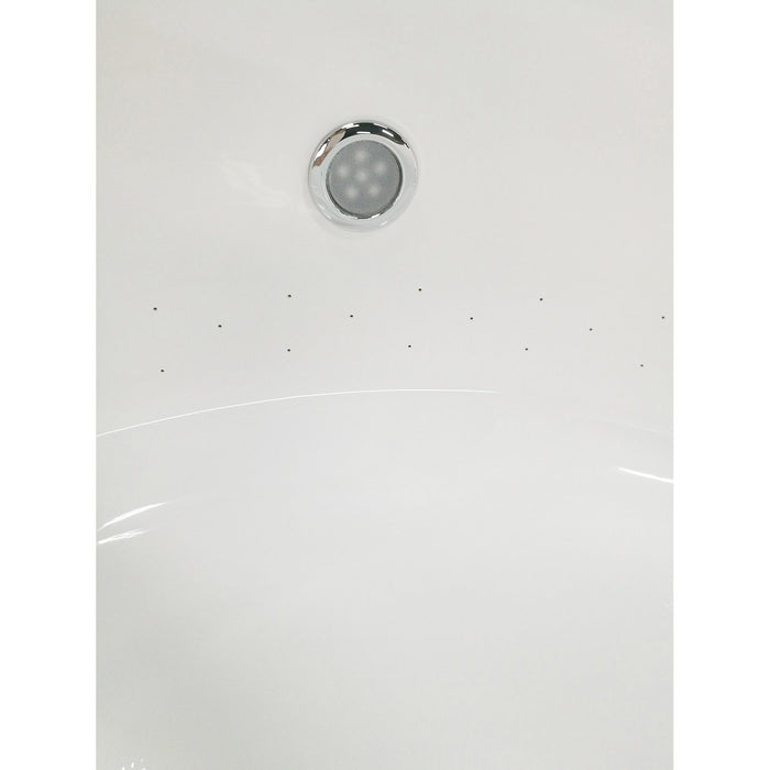 EAGO AM2130 66" Round Free Standing Acrylic Air Bubble Bathtub