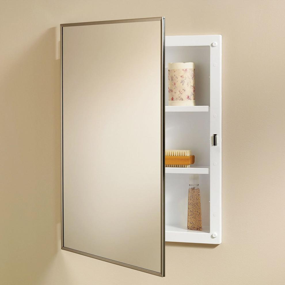Jensen 663BC Low Profile Narrow Body Medicine Cabinet with Polished Mirror,  15-Inch by 36-Inch