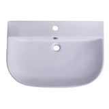 ALFI Brand AB112 28" White D-Bowl Porcelain Wall Mounted Bath Sink