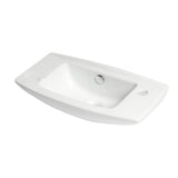 ALFI Brand ABC115 White 20" Small Wall Mounted Ceramic Sink with Faucet Hole