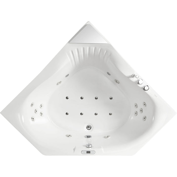 EAGO AM168ETL 5 ft Rounded Corner Acrylic Whirlpool Bathtub for Two