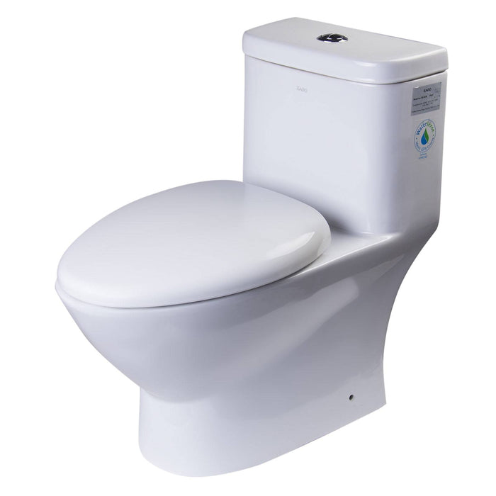 Eago TB346 Modern Dual Flush One Piece High Efficiency Low Flush Ceramic Toilet