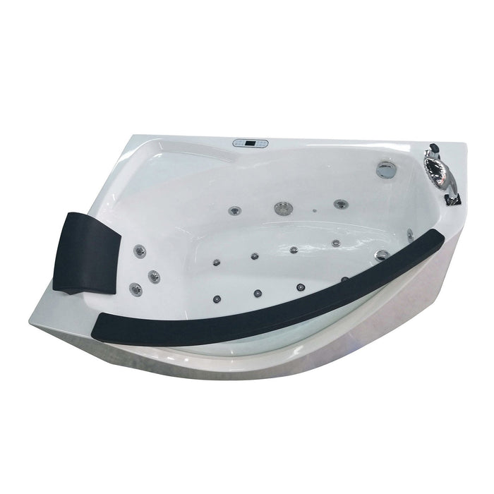 EAGO AM198ETL-R 5 ft Clear Rounded Right Corner Acrylic Whirlpool Bathtub