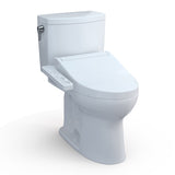 TOTO MW4543074CUFG#01 Washlet+ Drake II 1G Two-Piece 1.0 GPF Toilet and Washlet+ C2 Bidet Seat