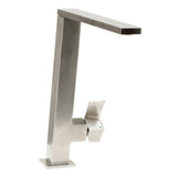 ALFI Brand AB2047-BSS Square Modern Brushed Stainless Steel Kitchen Faucet