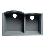ALFI Brand AB3320UM-T Titanium 33" 2x Bowl Undermount Granite Comp Kitchen Sink