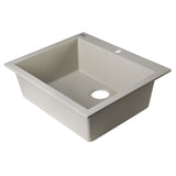 ALFI AB2420DI-B Biscuit 24" Drop-In Single Bowl Granite Composite Kitchen Sink