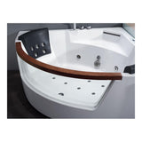 EAGO AM197ETL 5 ft Clear Rounded Corner Acrylic Whirlpool Bathtub for Two